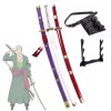 Roronoa Zoro Épée Katana Accessoire dhalloween, Épée De Samouraï en Bambou Épée Katana, Épée de Jouet de samouraï pour Les E