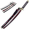 YOGZHRR Swords Slayer Blade Cos Kamado Tanjirou Appartement Modèle DArme, Cosplay Accessoires Jouets Katana/Black Red