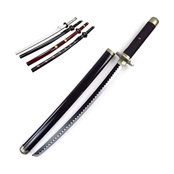 YOGZHRR Swords Slayer Blade Cos Kamado Tanjirou Appartement Modèle DArme, Cosplay Accessoires Jouets Katana/Black Red