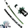 XFAK Épée De Anime Shinazugawa Sanemi Demon Slayer Katana Bambou Épée De Samouraï Japonaise Cosplay Accessoires Les Amoureux 