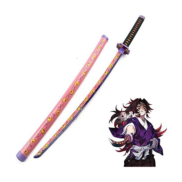 WXJP Kokushibou Katana Lame en Bois 104cm Épée De Tueur De Démons, Jouet pour Enfants, Épée De Samouraï Anime Japonais Replik