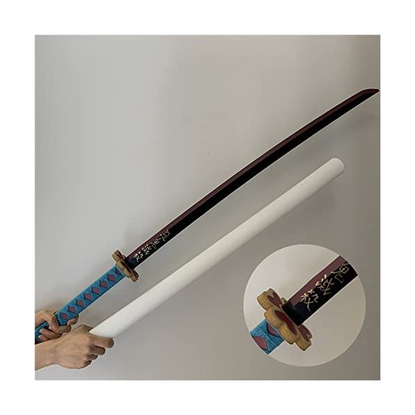 XFAK Épée De Samouraï Anime Cosplay Katana Demon Slayer Sabre Ninja PU Foam Épée De Jouet Épée De Anime Accessoires dhallowe