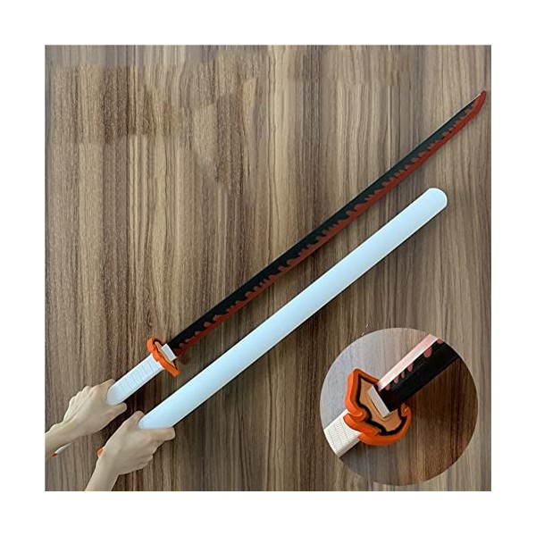 XFAK Épée De Samouraï Anime Cosplay Katana Demon Slayer Sabre Ninja PU Foam Épée De Jouet Épée De Anime Accessoires dhallowe