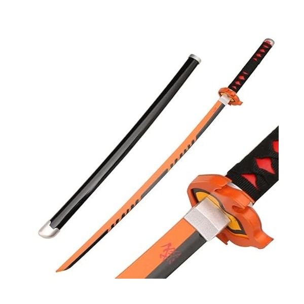 YINGYAN 100cm Épée Démon De Slayer Katana en Bois Katana Japonais Anime Cosplay Épée Sabre Manga Armes D Accessoires dhallo