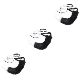 ABOOFAN 3 Ensembles Pour Chat Accessoires Faux Halloween Kit Costume Col Oreilles Cm Parties Cosplay Oreille Prop Accessoires