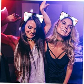 ABOOFAN 3 Ensembles Pour Chat Accessoires Faux Halloween Kit Costume Col Oreilles Cm Parties Cosplay Oreille Prop Accessoires