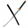 Katana en Bois Cosplay Arme Samouraï Lame Arts Martiaux Pratique Épées pour Jeu De Rôle Et Collection Halloween Cadeau Machet