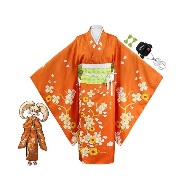 Anime Danganronpa Cosplay Vêtements Ensemble Kimonos Avec Collier Saionji Hiyoko Costumes Habillage De Fête De Carnaval Dhal