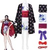 LCARY Déguisement cosplay One Piece,Nico Robin Robe Uniforme Cos Vêtements pour Filles,Personnage danime Nico Robin Kimono O