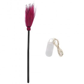 Balai de sorcière pour Halloween, accessoire de costume de sorcière rouge 