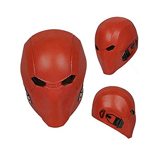 Xcoser Halloween Rouge Masque Résine Casque Jeu Cosplay Costume Accessoires pour Adulte Vêtements Déguisement