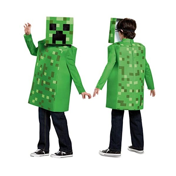 Chaussons Creeper Minecraft Pour Enfants - Vert, Matière Synthétique, Pantoufles à Enfiler