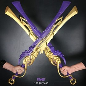 Hengqiyuan Modèle de Bras de Jeu 1: 1 en Caoutchouc Souple PU Épée en Mousse, avec Présentoir, pour Cosplay, Cadeau danniver