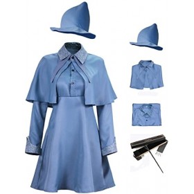 Foanja Fleur Isabelle Delacour Déguisement Adulte Cosplay Magie École Magicien Uniforme Cape Robe Chapeau Complète Vêtements 