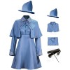 Foanja Fleur Isabelle Delacour Déguisement Adulte Cosplay Magie École Magicien Uniforme Cape Robe Chapeau Complète Vêtements 