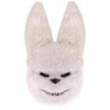 0207VP6V6DO Adulte Fausse Fourrure Blanc Lapin Halloween Masque - Accessoire Parfait pour Sinistre Déguisement - Taille Uniqu