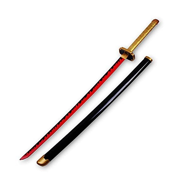 Lépée Demon Slayer avec Gaine Convient à Tsugikuni Yoriichi, Katana en Bois, Accessoires darmes de Jeu de rôle, Jouet dépé