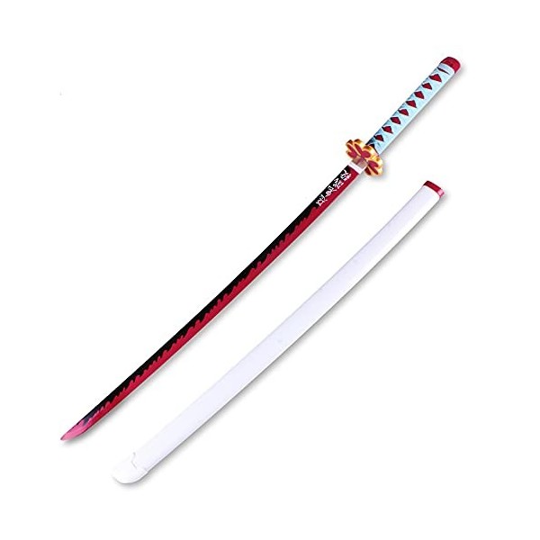 Lépée Demon Slayer avec Gaine Convient à Kanroji Mitsuri, Katana en Bois, Accessoires darmes de Jeu de rôle, Jouet dépée N