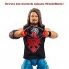 WWE WrestleMania Collection Élite Figurine articulée de catch AJ Styles en tenue de combat, visage réaliste et mains intercha