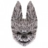 0207VP8AYI0 adulte fausse fourrure gris Lapin Halloween Masque - accessoire parfait pour Sinistre Déguisement - Taille Unique