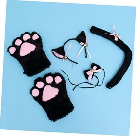USHOBE 4 Ensembles DOreilles De Chat Bandeau Gants De Patte De Chat Endroit Pour Enfants Accessoires De Vêtements Pour Fille