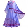 Foanja Asha Déguisement avec Cape Fille Cosplay Film Wish Princesse Asha Ballerine Robe de Princesse et Accessoires Fancy Dre