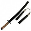 I LOVE FANCY DRESS LTD Accessoire de Petit Combattant Ninja avec cet Ensemble Katana + Une Paire de nunchaku pour Enfant. Idé