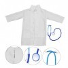 ABOOFAN 4 Ensembles Manteau Blanc Stéthoscope Décor DInfirmière Costume DInfirmière Pour Enfants Vêtements Pour Enfants Acc