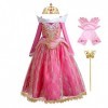 HOIZOSG Costume de princesse Aurora pour fille - La Belle au bois dormant - Pour fête danniversaire, carnaval, Halloween, No