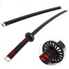 generisch Sabre en Bois Katana Demon De Slayer Tanjirou Anime Sword Cosplay Katana Japonais Cosplay dhalloween Accessoires D