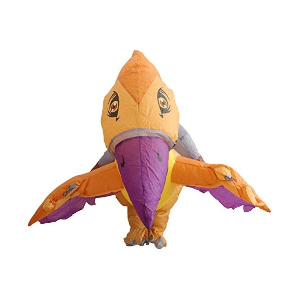 Amosfun Costume de dinosaure gonflable pour enfants sur ptérosaure, cosplay, accessoire de fête 90–130 cm 