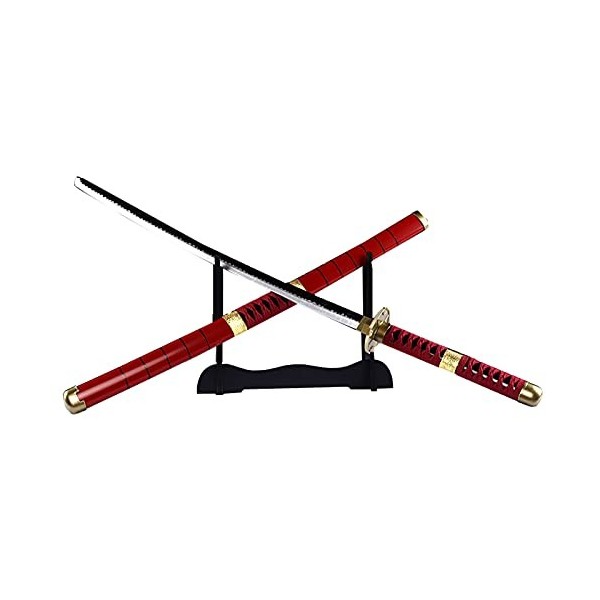 CRIPT Wooden Katana Slayer Cosplay Sword Toy Toy, Accessoires DArmes, Samurai Saber Duel, 2 Pièces