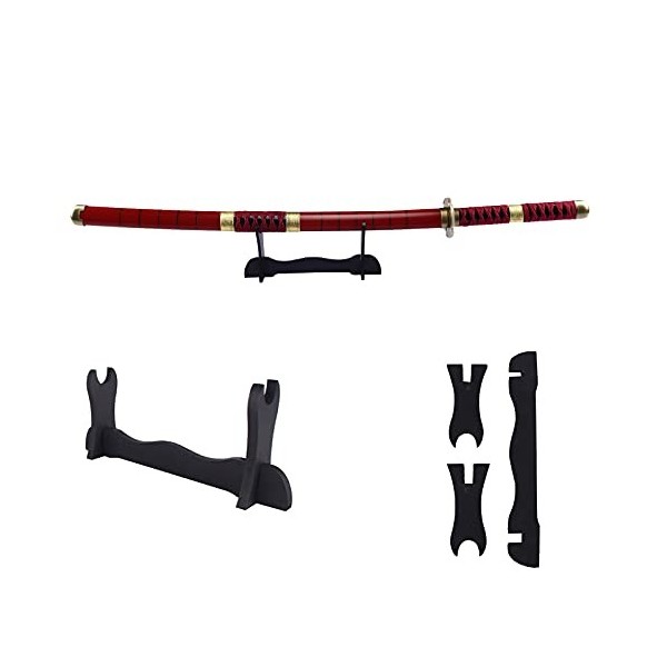 CRIPT Wooden Katana Slayer Cosplay Sword Toy Toy, Accessoires DArmes, Samurai Saber Duel, 2 Pièces