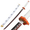 HBCH 104cm Demon Slayer Blade Tanjiro Katana en Bois Épée De Samouraï Cosplay en Anime Accessoire Anime Ninja Sword Jouets Dé