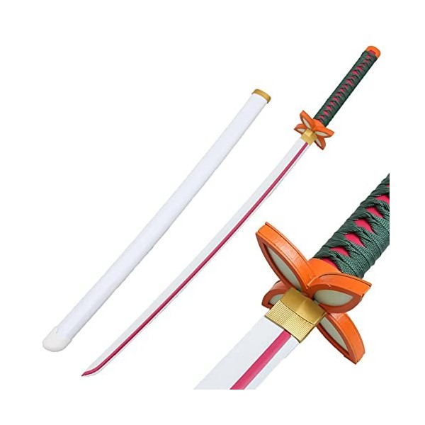 HBCH 104cm Demon Slayer Blade Tanjiro Katana en Bois Épée De Samouraï Cosplay en Anime Accessoire Anime Ninja Sword Jouets Dé