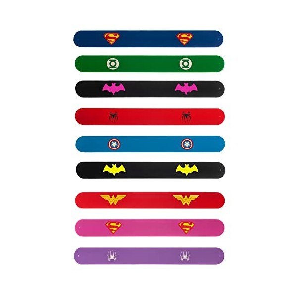 AZEPKS Bracelet de super-héros pour enfants garçons et filles - Accessoires de fête danniversaire