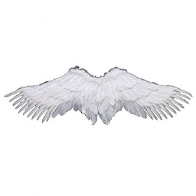 NASTON Halloween Cosplay Accessoire Ailes dange, Accessoire de fête de déguisement, Blanc/Noir,Blanc,170 * 48CM