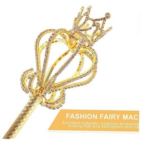 ibasenice Robe Canne 3 Pièces Couronne Sceptre De Fée Élégant Accessoire Robe Canne Accessoire De Costume Mode Fée Masse Fée 
