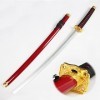 NIANXINN Touken Ranbu Cosplay Épée En Bois Avec Fourreau, Rouge - Épée Ninja Samouraï Japonais, Anime Jouets Props, Accessoir