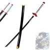 HASMI Épée de Samouraï En Bambou, Modèle DArme Katanas de Cosplay Anime, Accessoire de Tueur de Démons/Black/104Cm