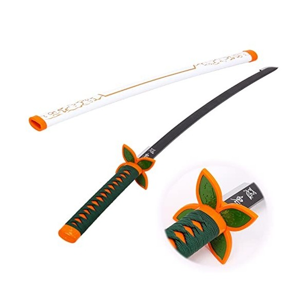 HASMI Épée de Lame de Tueur de Démons Katanas de Samouraï En Bois, Accessoires de Cosplay Pour Les Fans DAnime, Modèle DArm