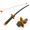 HASMI Épée de Lame de Tueur de Démons Katanas de Samouraï En Bois, Accessoires de Cosplay Pour Les Fans DAnime, Modèle DArm