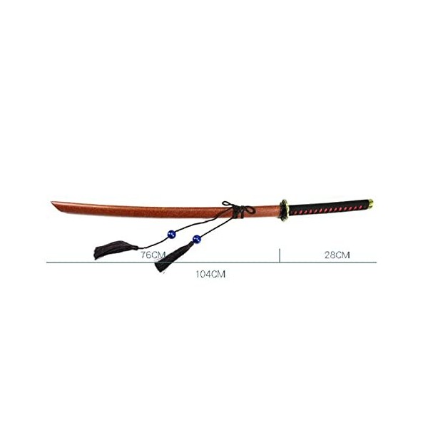 YU-FEI épée De Samouraï Danime en Bois, Accessoires Darme Dépée De Samouraï De Touken Ranbu Size:104cm 