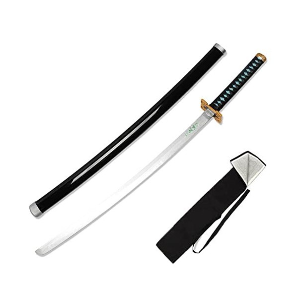 XFAK Katana Épée De Samouraï en Bois Anime Demon Slayer Katana Cosplay Tokitou Muichirou Jouet Épée pour Enfants Les Amoureux