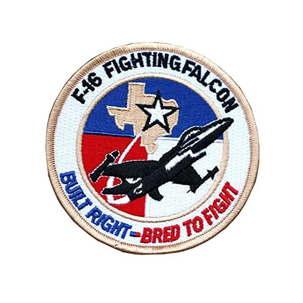 Badge de médaille militaire, F-16 Fighting Falcon Construit Droit Bred To Fight Brassard, Costume Accessoire