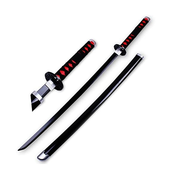 YPDHUA 41 Pouces Tanjiro Sword Swerer Sword En Bois Katana Sword Prop Japonais Katana Souffle À La Main Sweath Beath Up Coute