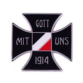 FMO Badge de médaille militaire 30 mm de lAllemagne GOTT MIT UNS 1914 Accessoire de costume