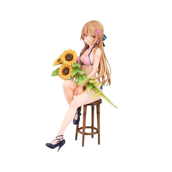 Momose noyer, tournesol fille, env. 16CM, belle série de filles, modèle de personnage danime de jeu, décorations statiques d