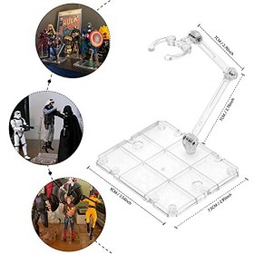 Support de Figurine, XISTEST 10 pièces Support de Figurine daction avec 1 pièce Tournevis, Transparent