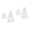 SAFIGLE 3 Pièces Halloween Costumes De Mariée Halloween Accessoires Blanc Tenues Robes De Mariée Maison Hantée Costumes Horri